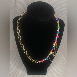 Handmade chain/beaded necklace